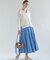 【FUDGE掲載】マットライトタフタ フレアスカート