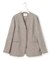 リネンライクブッチャー フリンジノーカラージャケット