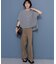 【CanCam・CLASSY.掲載】リネンレーヨンストレッチ ワイドパンツ