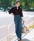 【CLASSY.掲載】ストレッチジョーゼット スキッパー ブラウス