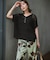ARGENTI フラワープリント ワイドパンツ
