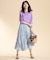 【洗える】シルクタッチプリント ギャザースカート