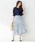 【洗える】シルクタッチプリント ギャザースカート