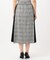ツイードコンビ レザーライク プリーツスカート