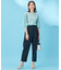 【洗える・WEB限定】ジョーゼットジャージーハイウエスト テーパード パンツ