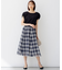 【WEB限定カラーあり】ツイードチェックチュールプリント スカート