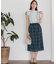 【WEB限定カラーあり】ツイードチェックチュールプリント スカート