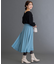 【WEB限定】ウールジョーゼット スカート