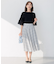 【洗える】シアーチェック スカート