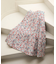 【23AW】フラワープリント ドラマティック スカート