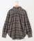 シアーツイルチェック ハイネックブラウス