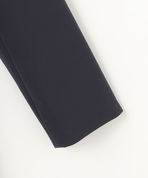 KUMIKYOKU NAVY】ダブルクロスストレッチ ノーカラーコート