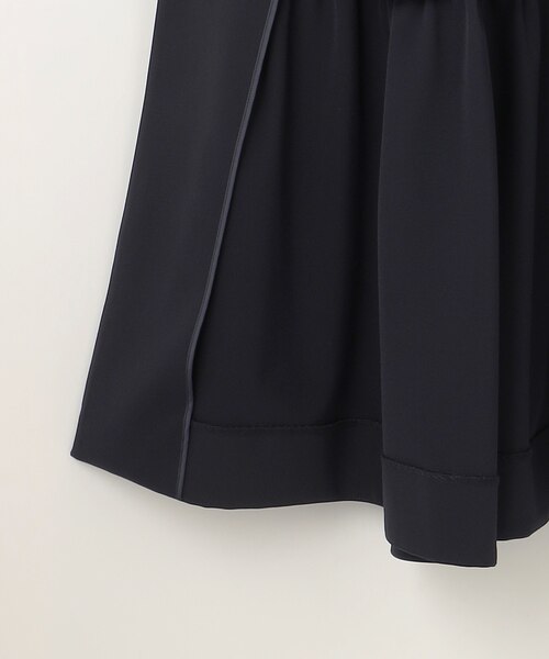 KUMIKYOKU NAVY】ダブルクロスストレッチ ノーカラーコート