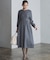 【飯豊まりえさん着用・Oggi12月号掲載】ウールジョーゼット スリットネックワンピース
