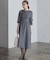 【飯豊まりえさん着用・Oggi12月号掲載】ウールジョーゼット スリットネックワンピース