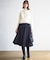 ジオメトリックフラワージャガード フレアスカート