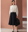 【KUMIKYOKU NAVY】コンフォータブルドレープ フレアスカート
