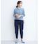 ライトデニム テーパードクロップドパンツ
