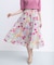 ピオニーシフォンプリント フレアスカート