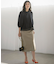 【WEB限定】サテンストレッチ Iラインスカート