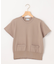 【洗える・6色展開】ポケット付き 半袖ニット