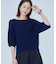 【WEB限定】コットンポリエステル5分袖リラクシー ニット