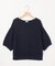 【WEB限定】コットンポリエステル5分袖リラクシー ニット