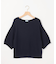 【WEB限定】コットンポリエステル5分袖リラクシー ニット