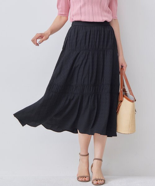 美品　ホビーラホビーレ　LIBERTY　チェリーライプ　スカート　F　日本製 美品ホビーラホビーレLIBERTYチェリーライプスカートF日本製