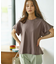 【UVケア・接触冷感】GIZAプレーティング天竺フリルスリーブ Tシャツ