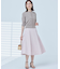 【WEB限定】エアリーフラワージャガード フレアスカート