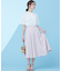 【WEB限定】エアリーフラワージャガード フレアスカート