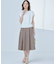 【WEB限定】エアリーフラワージャガード フレアスカート