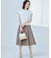 【WEB限定】エアリーフラワージャガード フレアスカート