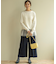【前後着用可】コットンカシミヤ混2WAYケーブル ニット