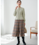 【前後着用可】コットンカシミヤ混2WAYケーブル ニット