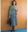 ニュアージュフラワープリント スカート