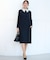 【KUMIKYOKU NAVY】コンフォータブルドレープ レース襟ワンピース