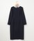 【KUMIKYOKU NAVY】コンフォータブルドレープ レース襟ワンピース