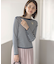 シルク混ニットロングＴシャツ