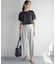 リネンレーヨンワイド パンツ
