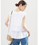 【WEB限定】コットンレーヨンシャーティングノースリーブ ブラウス
