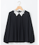 【WEB限定・2WAY】ジョーゼットシフォンレース襟 ブラウス