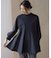 【前後着用可】コンパクトシャーティング チュニックブラウス