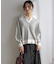 ポロ襟ストレッチニット