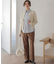 【加藤ローサさん着用】ツイル起毛ストレート パンツ