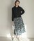モザイクフラワープリント スカート