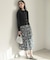 モザイクフラワープリント スカート