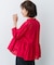 【加藤ローサさん着用】エンブロイダリーレーススタンドネック ブラウス