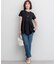 【WEB限定】プレーティング天竺ビスチェ風ティアード Tシャツ
